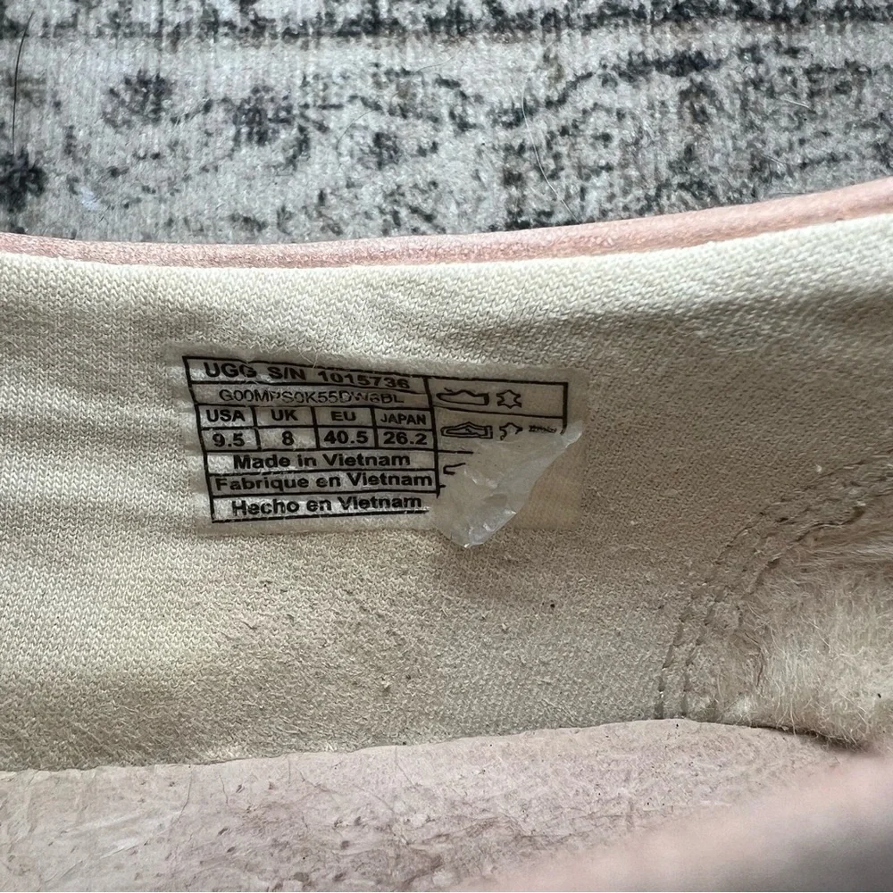 UGG Light Pink Nubuck Adley Slip On Sneaker